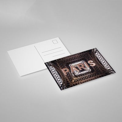Impression carte postale dorure cuivre