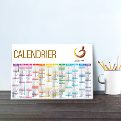 Illustration : Calendrier rembordé