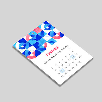 Calendrier encollé