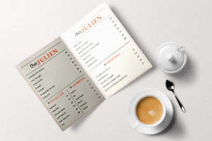 impression menu pour restaurant