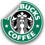 sticker pubblicitario starbucks