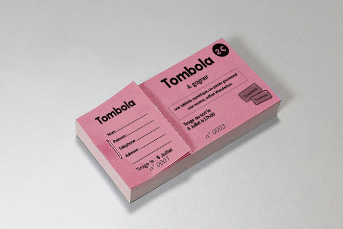 1000 tickets de tombola personnalisés en carnet de 10 tickets de