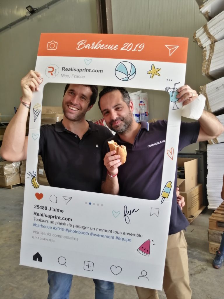 Rémy et Rafael lors du barbecue à Realisaprint.com