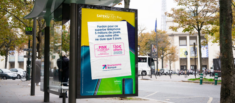 publicité banque affichage