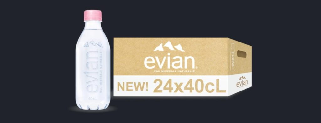 evian bouteille recyclée