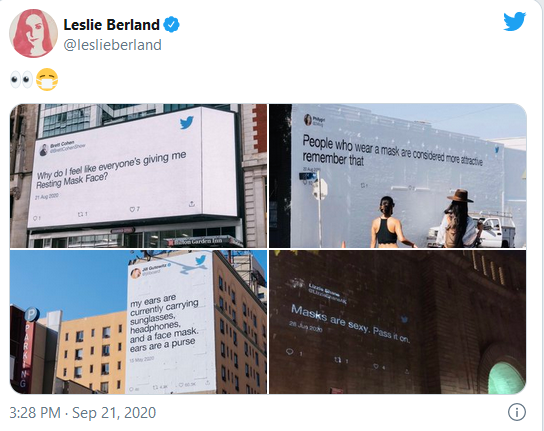 publicité panneaux d'affichages twitter