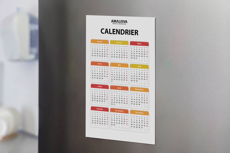 impression magnet calendrier