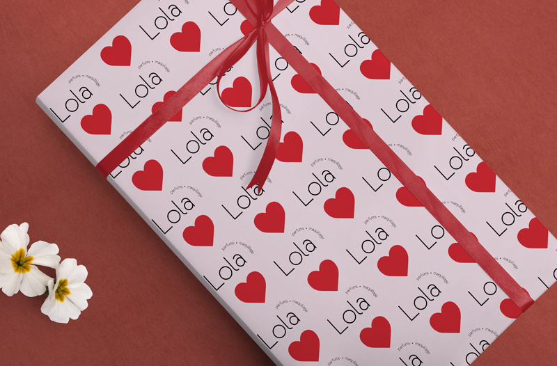 papier cadeau personnalisé Saint-Valentin