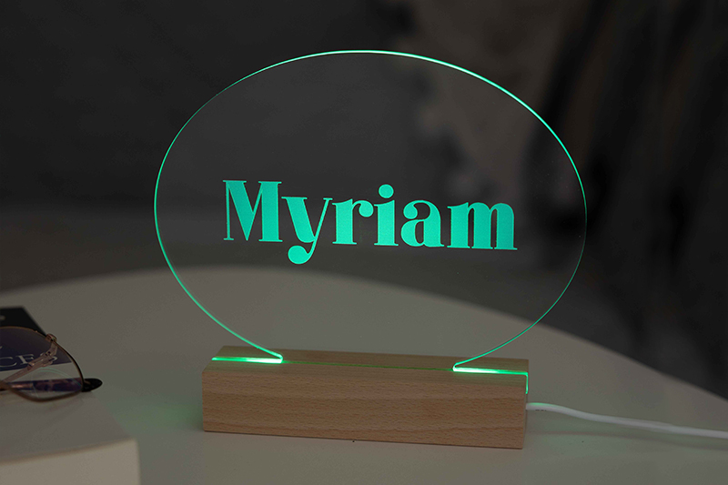 Enseigne Lumineuse Personnalisée Football LED - Miroir Avec Prénom - 12 Couleurs - Cadeau Noël Anniversaire