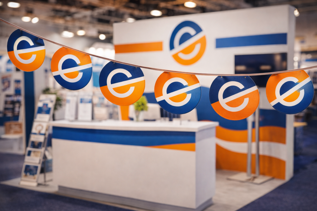 Guirlande fanion ronde : un indispensable pour les salons événementiels