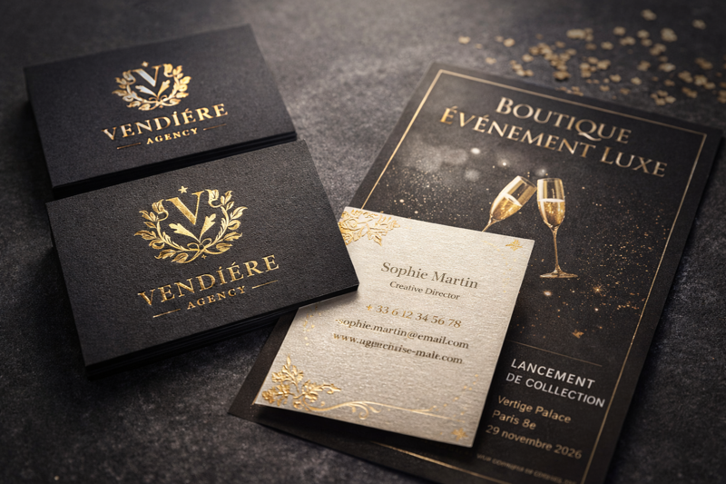 Tendances graphiques 2026 : supports print avec finitions 