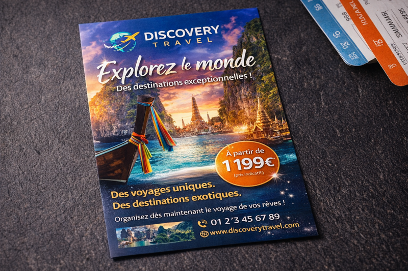 Flyer pelliculé avec du soft touch protect+®