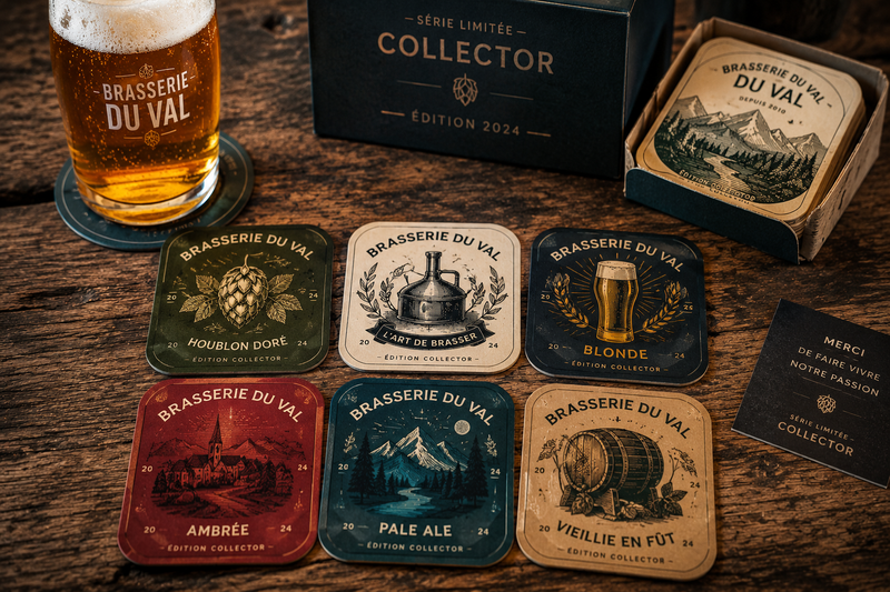 Dessous de verre personnalisé avec design collector