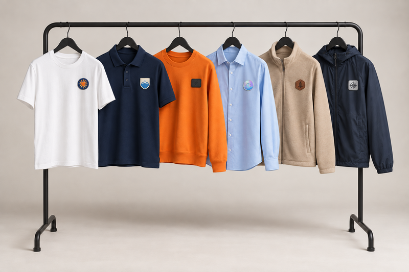 écusson tpu pressé sur plusieurs textiles