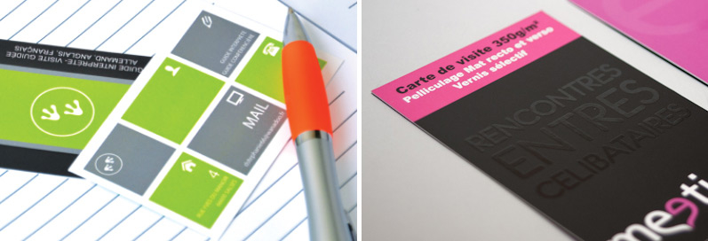 Economie et nouveautés techniques pour la carte de visite