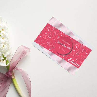 Carte invitation pelliculage soft touch